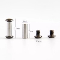 Pivot Barrel Round Head 13mm with 2 x 8mm Screws with dimensions