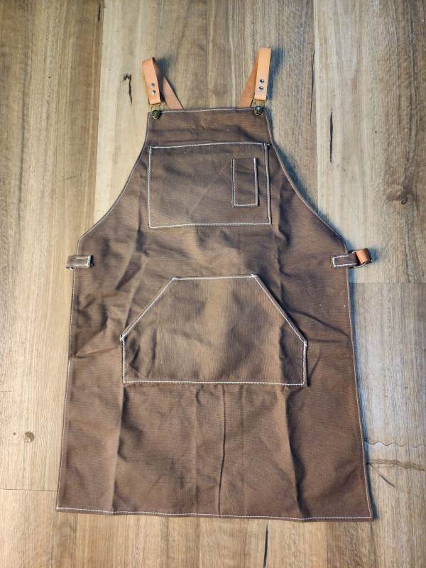 Dark-Canvas-knife-making-apron-front-view